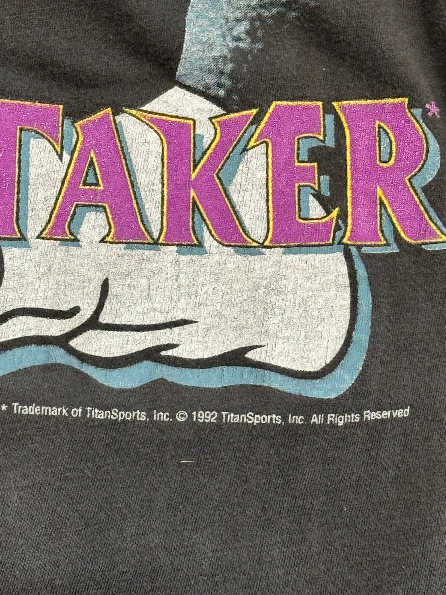 1992 THE UNDERTAKER WWF TEE (FADED TAG)