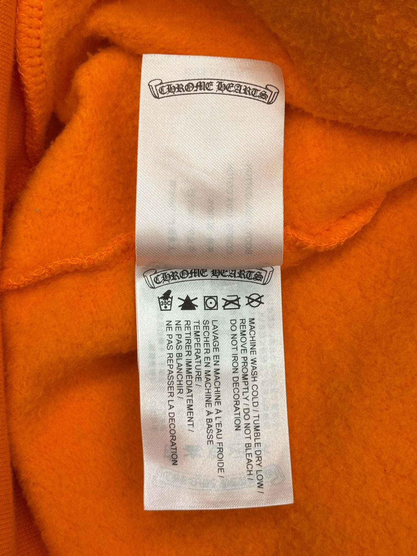 CHROME HEARTS MIAMI EXCLUSIVE FLORAL PULLOVER HOODIE - ORANGE/SILVER