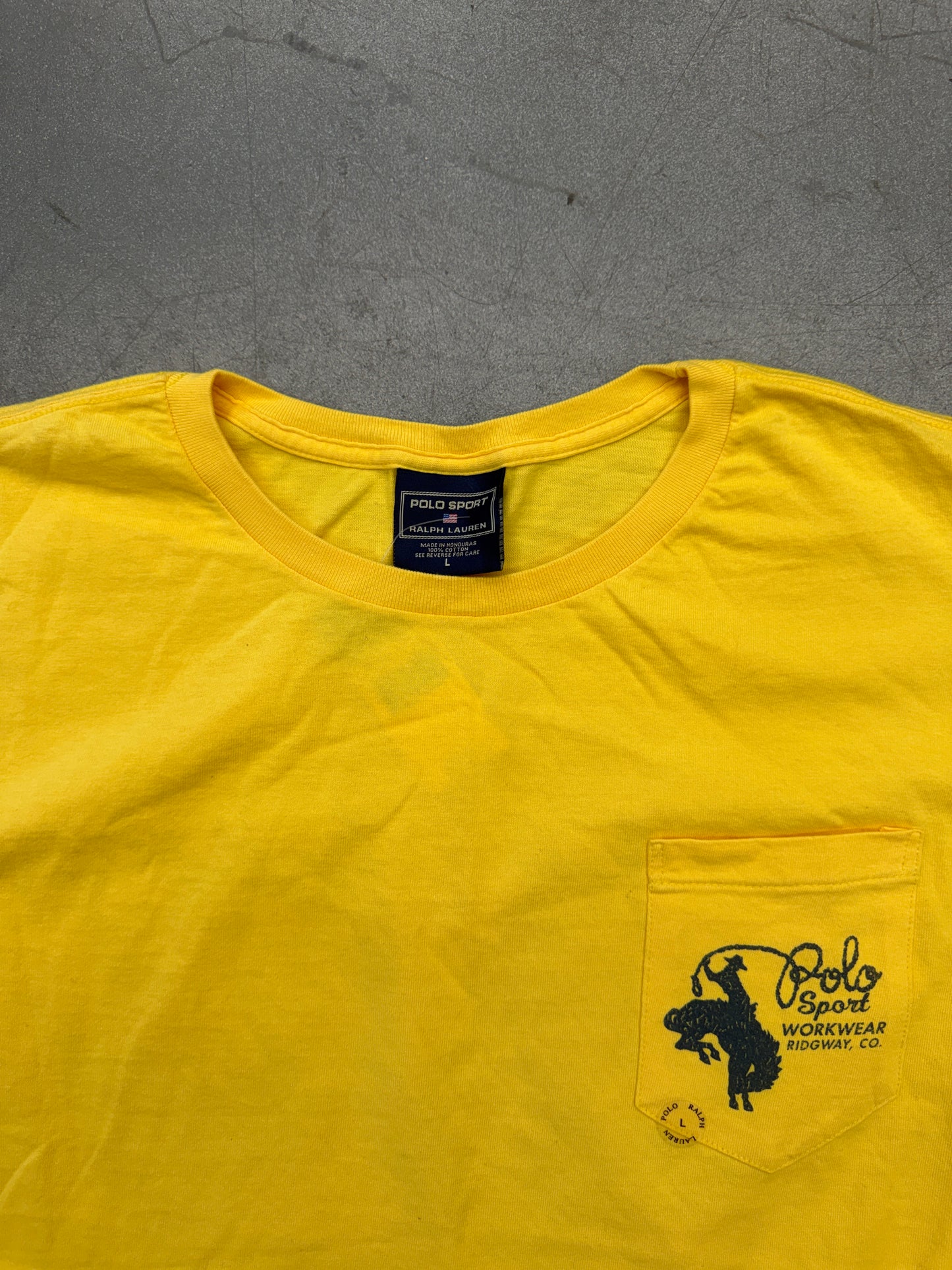 VINTAGE POLO SPORT RALPH LAUREN WORKWEAR POCKET LONG SLEEVE TEE