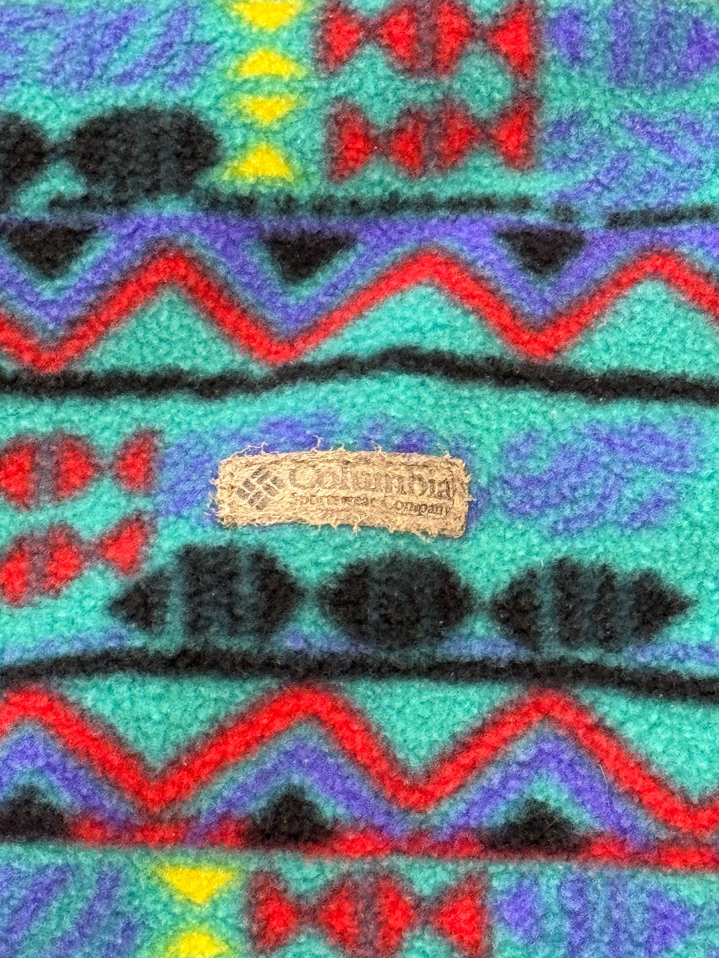 90S COLUMBIA RADIAL SLEEVE MADE IN USA FLEECE PULLOVER