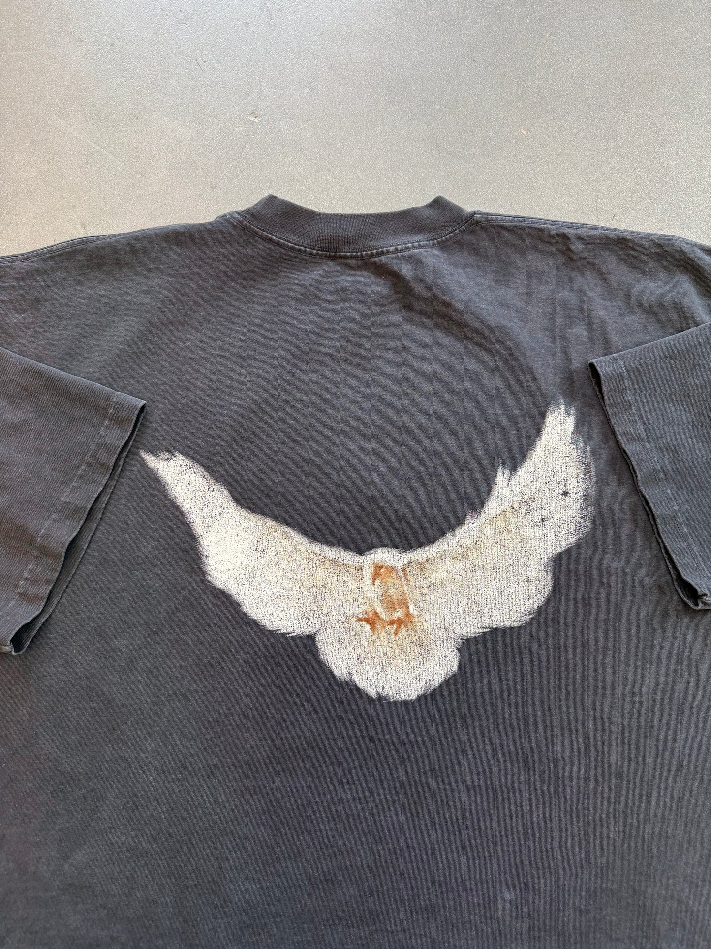 2022 YEEZY GAP ENGINEERED BY BALENCIAGA DOVE 3/4 SLEEVE TEE - WASHED BLACK (M) (CROPPED)