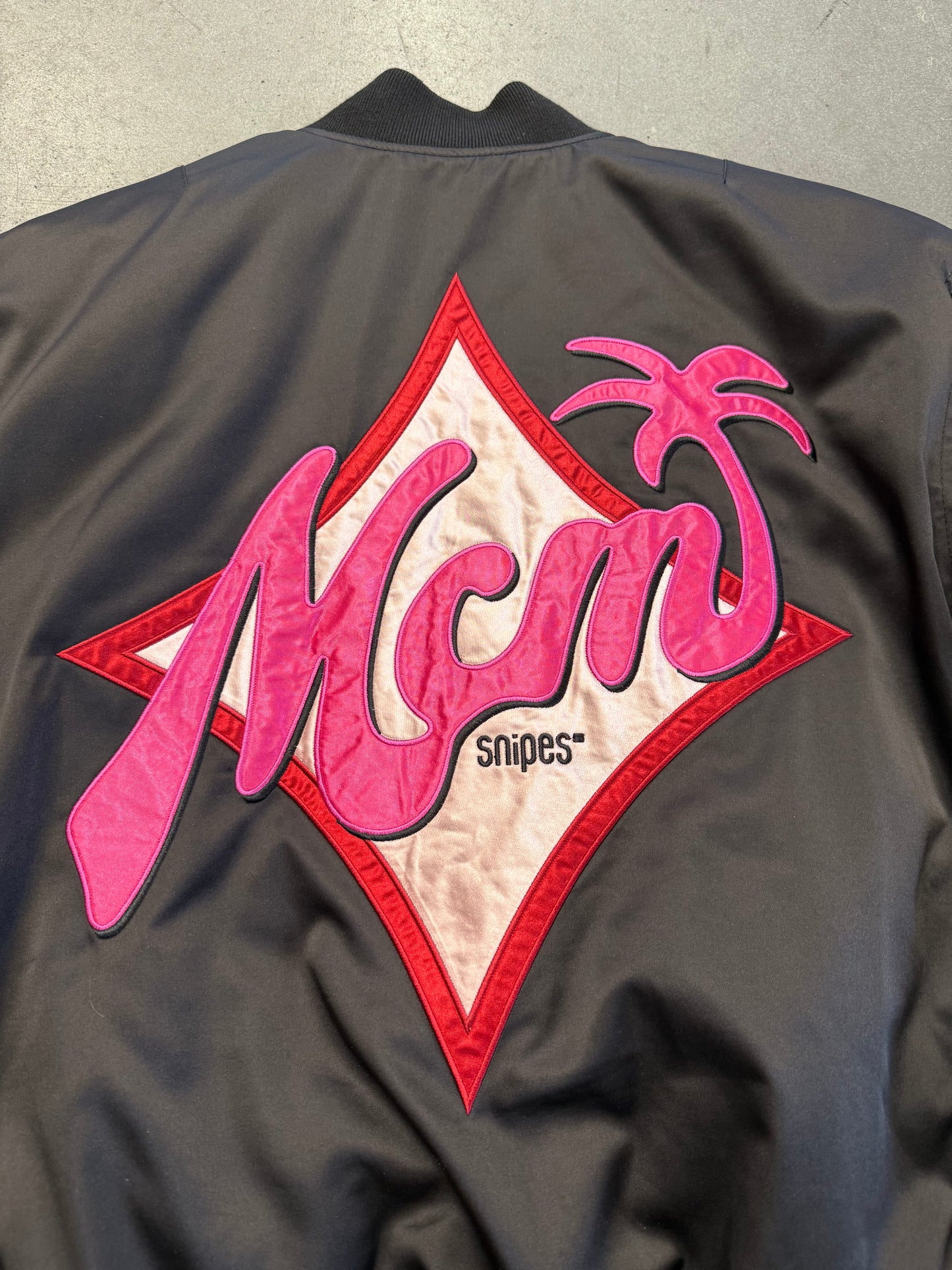 SNIPES X MCM BOMBER JACKET - BLACK (M) (USED)