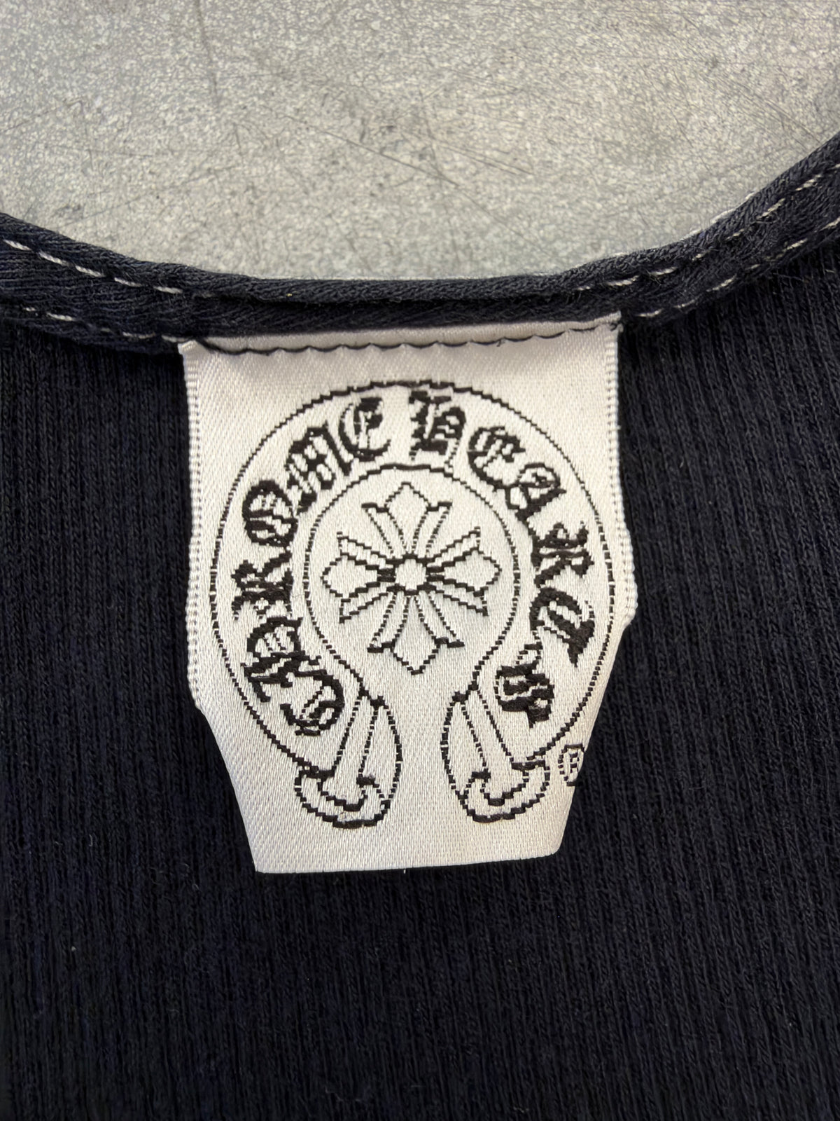 VINTAGE CHROME HEARTS TRIPLE CROSS HORSESHOE TANK TOP