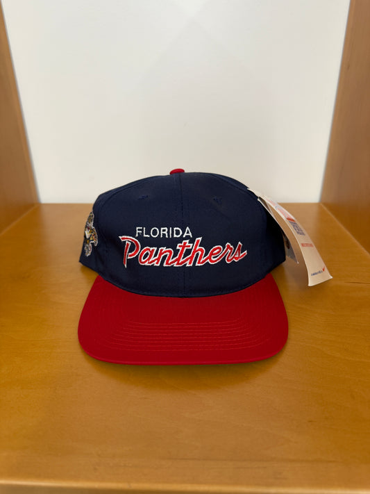 90S FLORIDA PANTHERS SCRIPT SPORTS SPECIALTIES NIKE NHL TAG SNAPBACK HAT