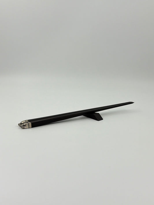 CHROME HEARTS EBONY WOOD & STERLING SILVER CHOPSTICKS