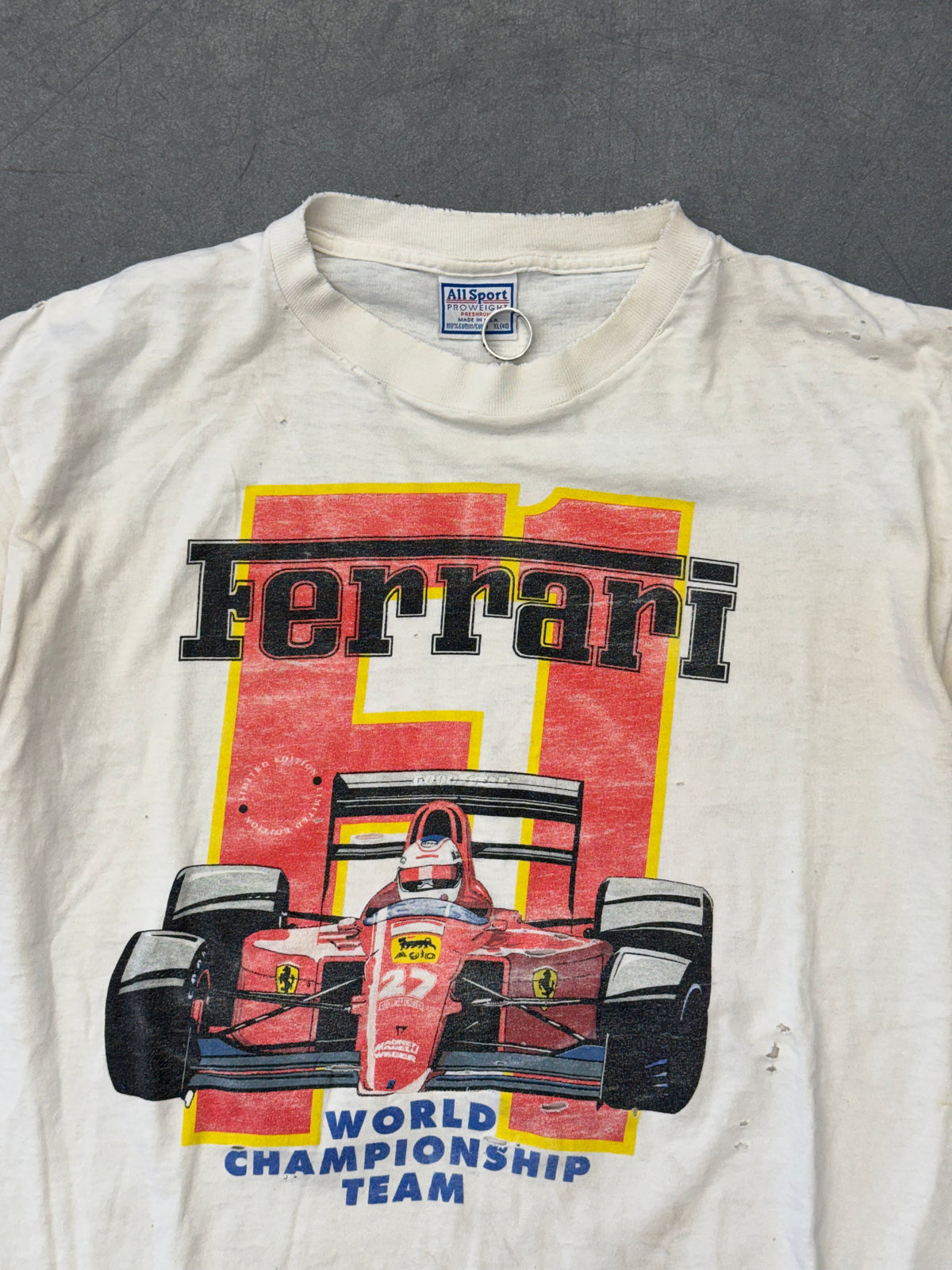 90'S F1 FERRARI WORLD CHAMPIONSHIP TEAM TEE (ALL SPORT TAG)