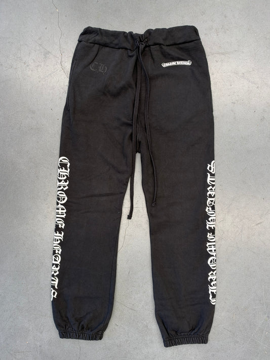 CHROME HEARTS LOGO SWEATPANTS - BLACK/WHITE