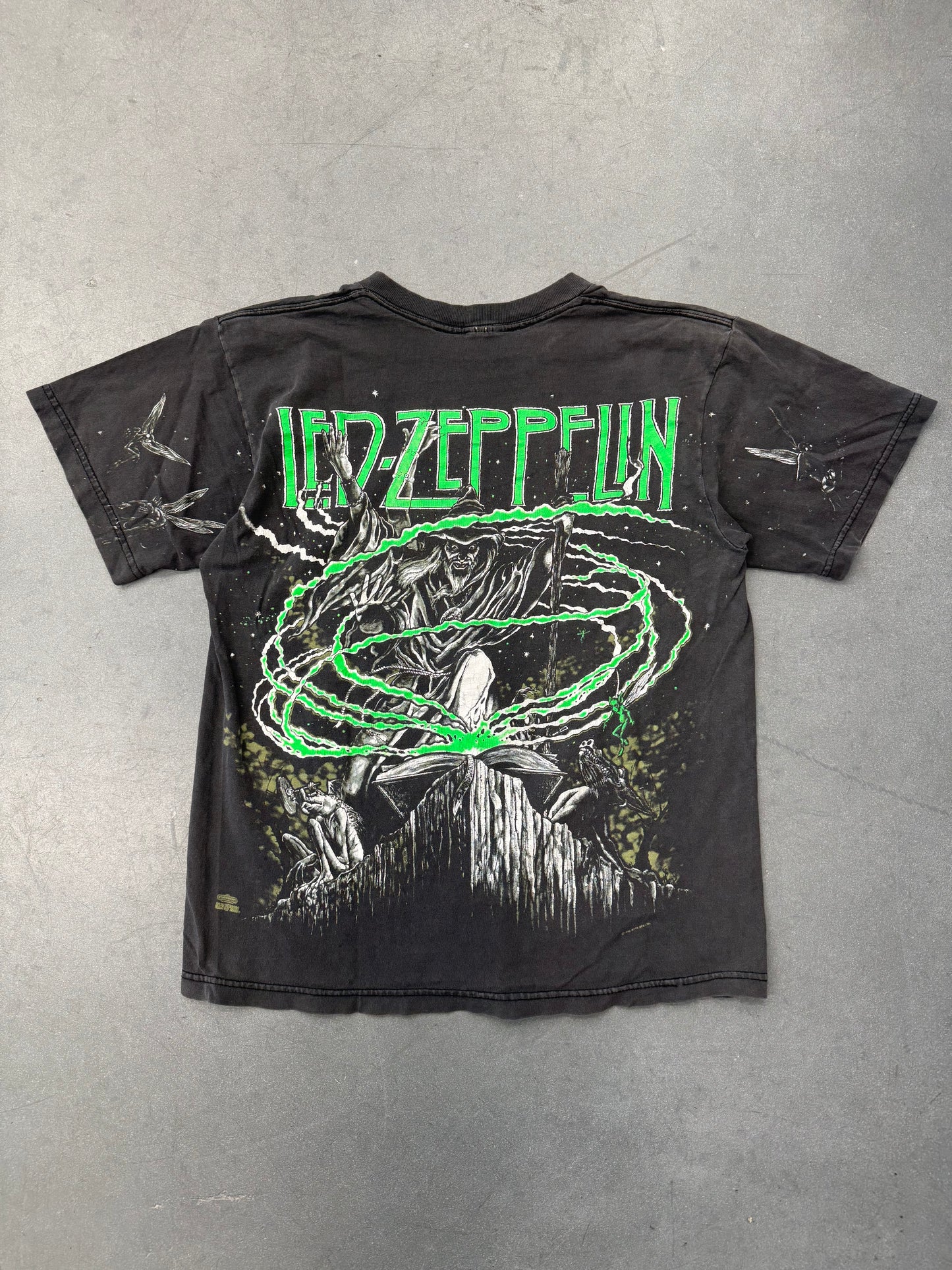 1992 LED ZEPPELIN ZOSO WIZARD ALL OVER PRINT TEE (PULLED TAG)