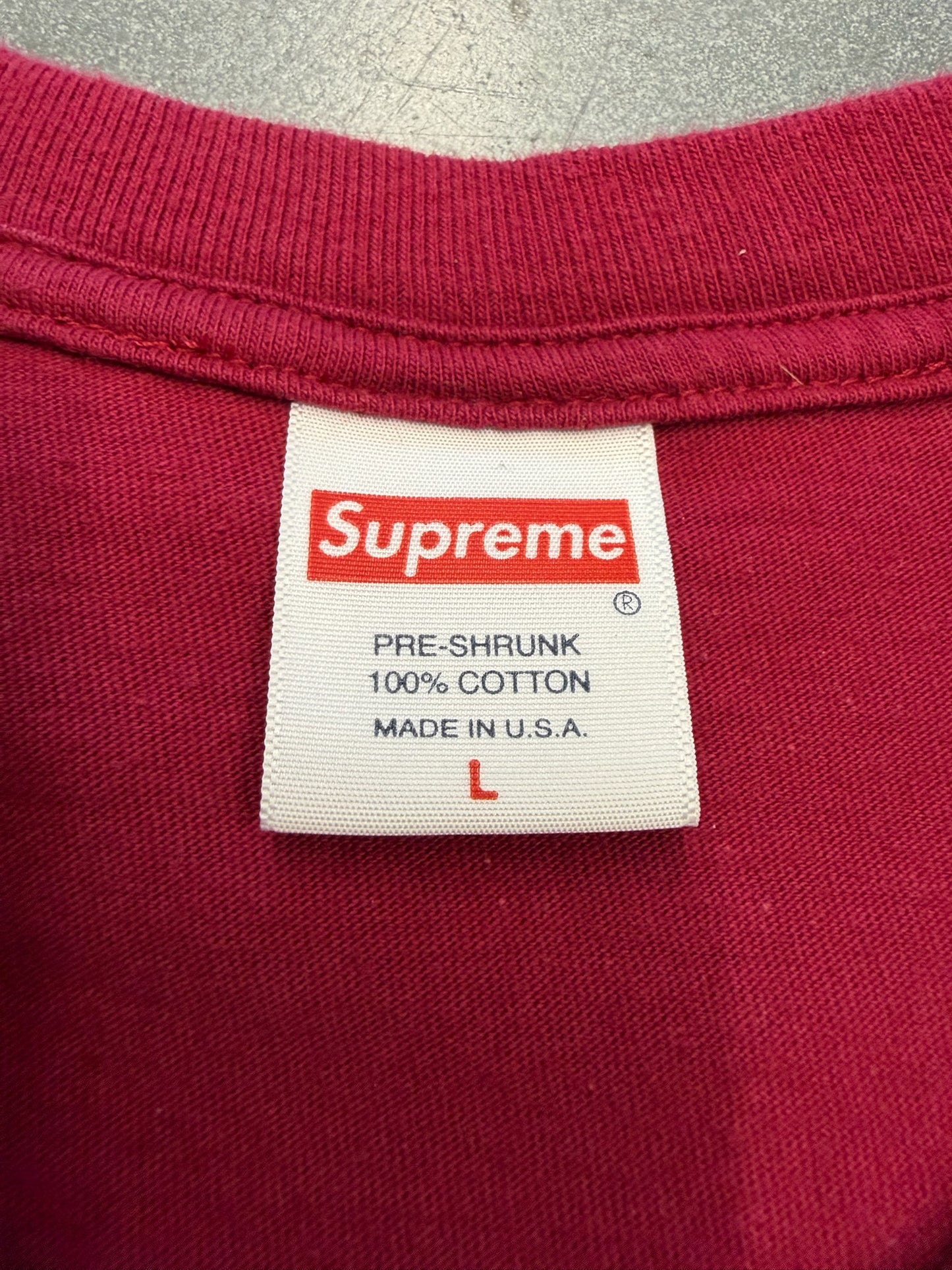 FW21 SUPREME SHREK TEE - CARDINAL