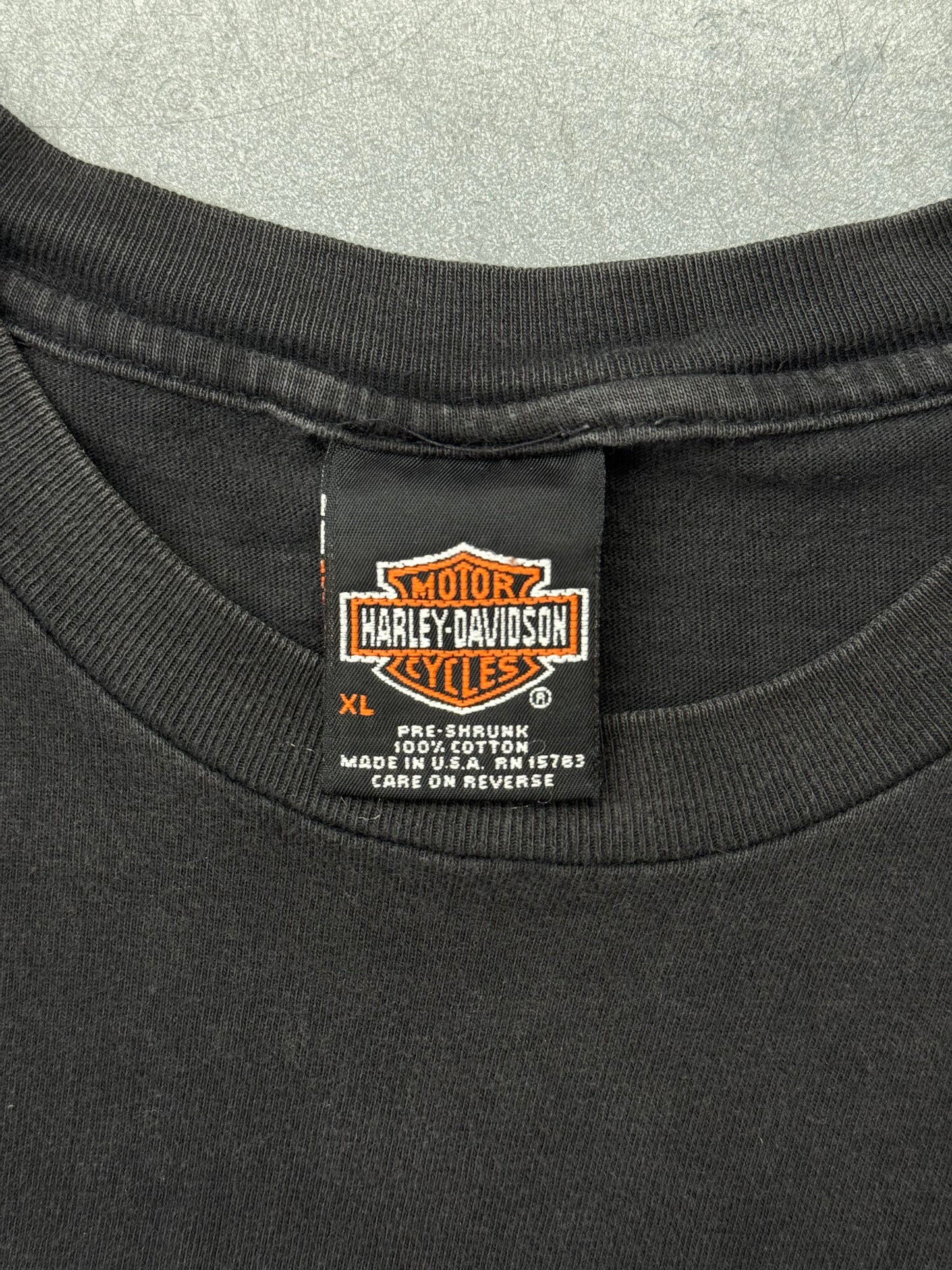 2000 HARLEY-DAVIDSON MILE HIGH AURORA, CO LIGHTNING TEE (HARLEY-DAVIDSON TAG)