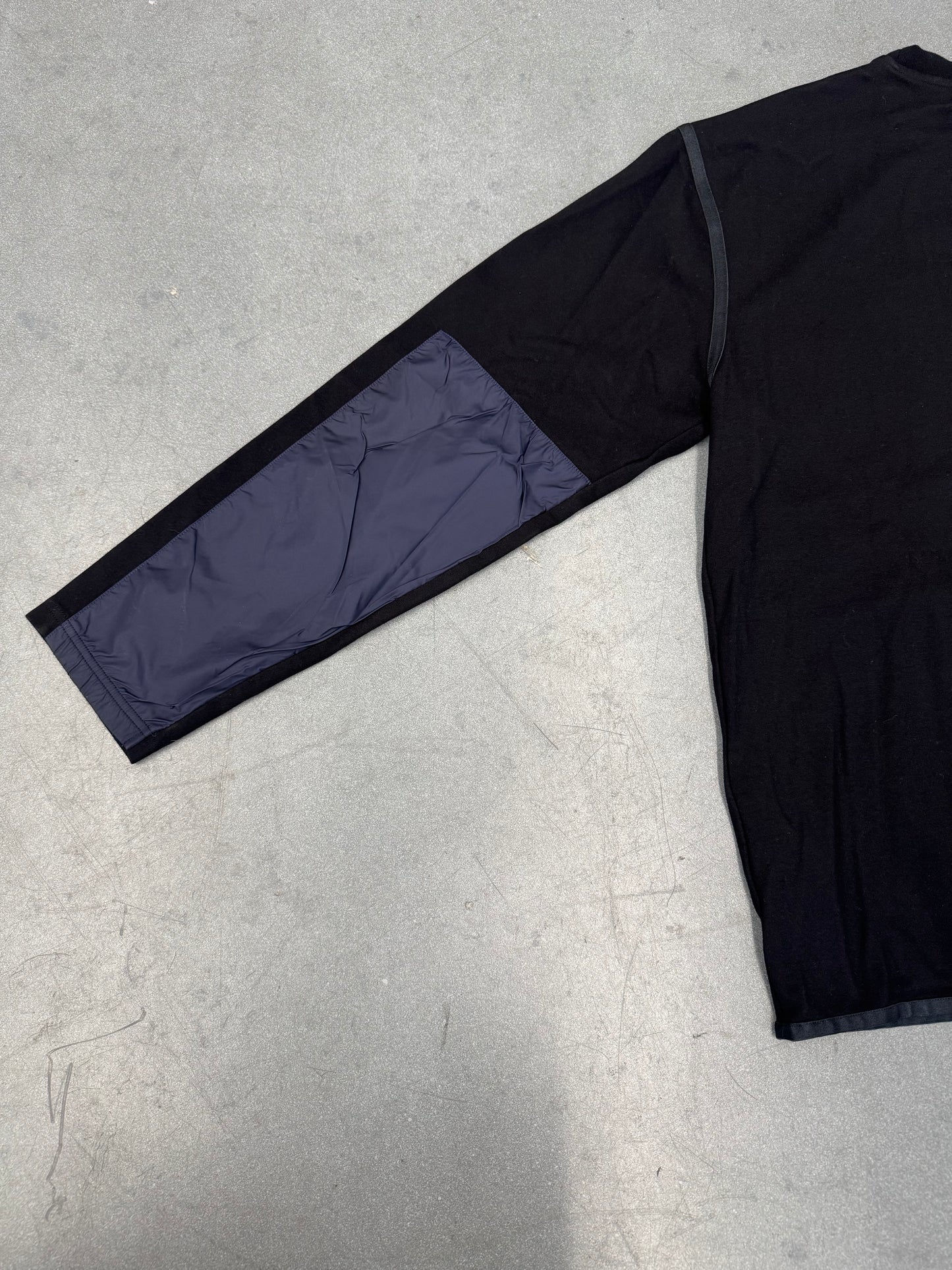 ACNE STUDIOS PATCH NYLON SLEEVE CREWNECK SWEATER