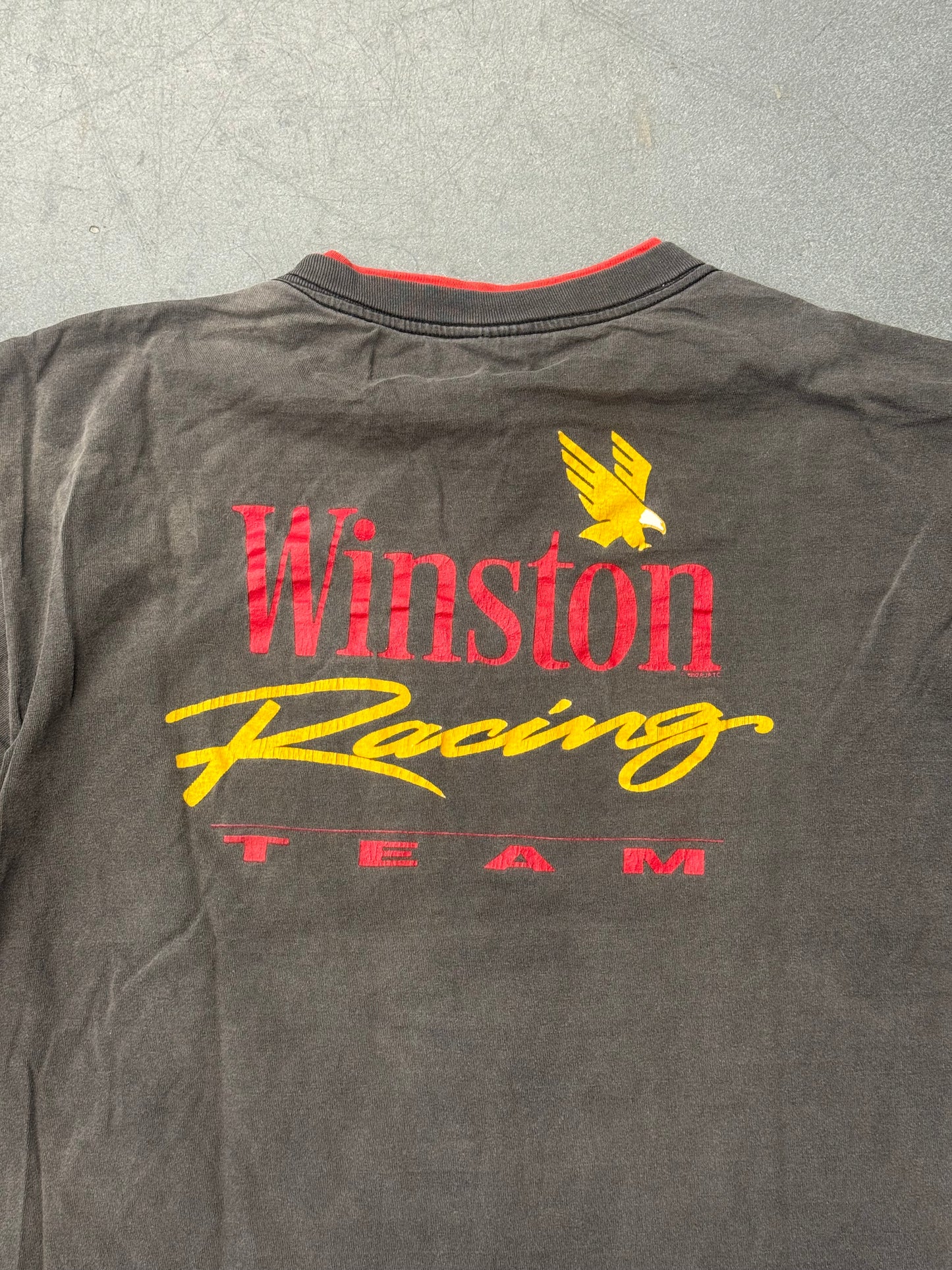 90S WINSTON RACING TEAM DOUBLE COLLAR POCKET TEE (AMERICAN BORN TAG)