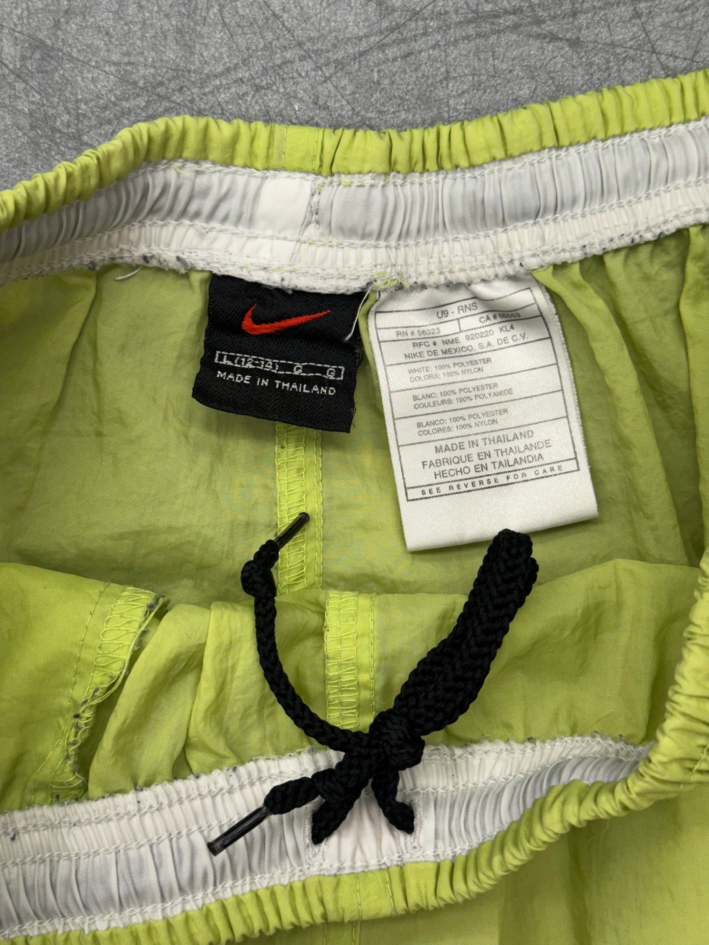 VINTAGE NIKE NEON GREEN NYLON SHORTS