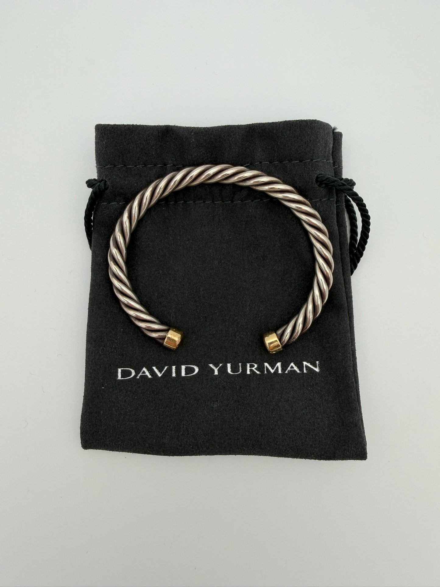 DAVID YURMAN CABLE CUFF BRACLET STERLING SILVER WITH 18K GOLD