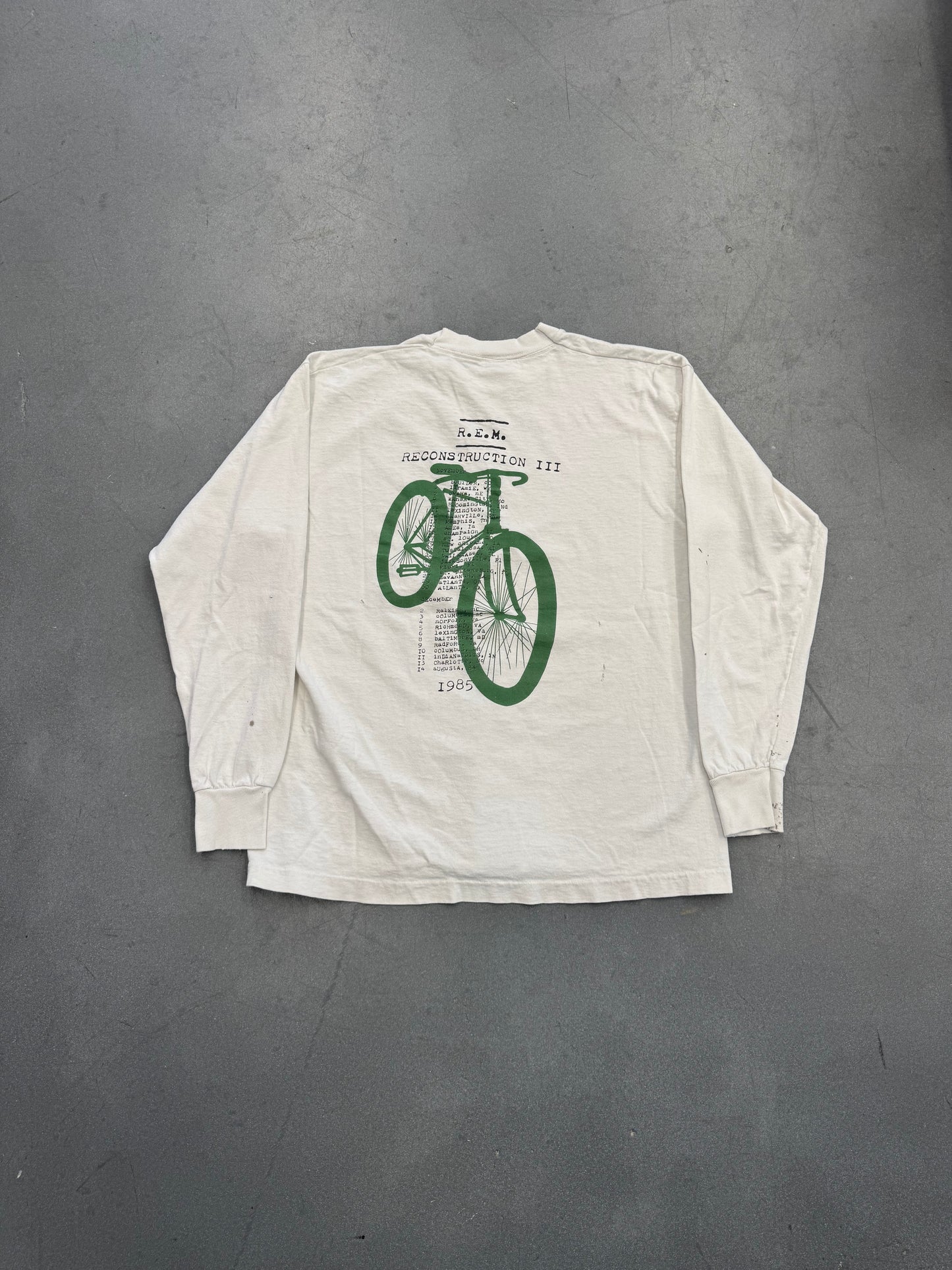 1985 R.E.M. RECONSTRUCTION III TOUR LS TEE (PULLED TAG)