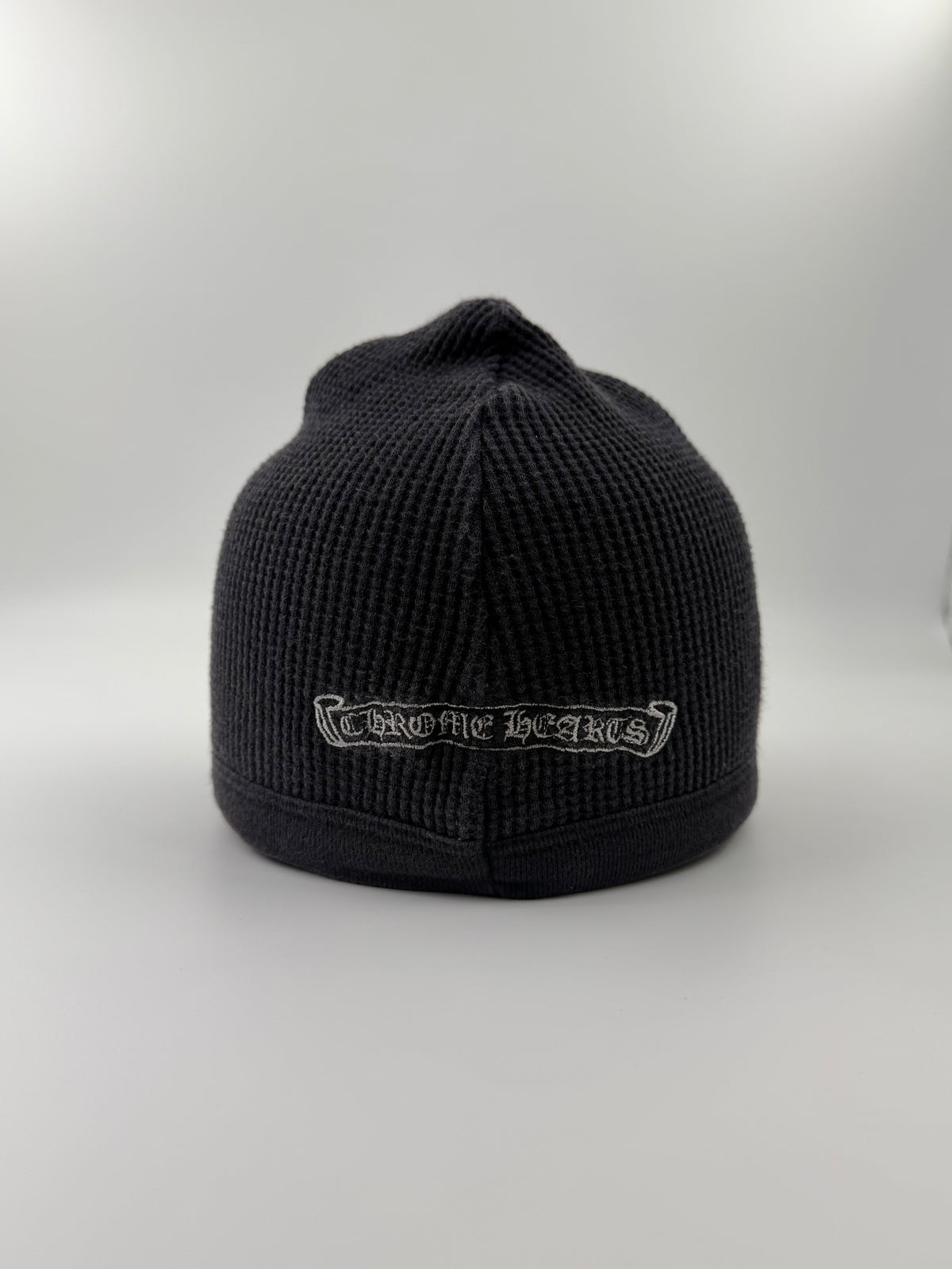 OLDER CHROME HEARTS THICK CROSS THERMAL WAFFLE BEANIE - FADED