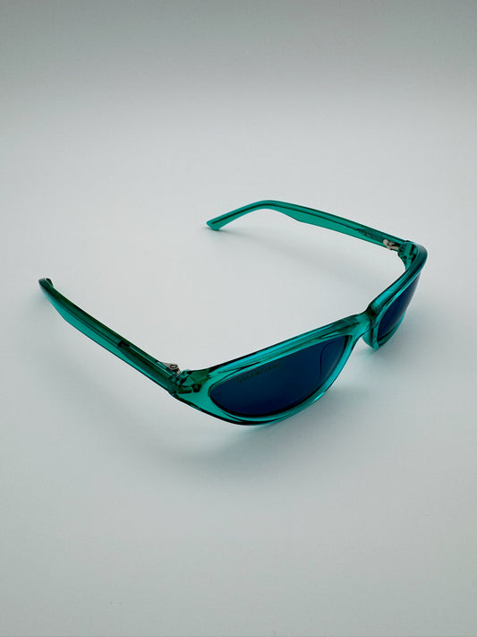 BALENCIAGA NEO OVAL 2.0 SUNGLASSES BB0402S 005 GREEN