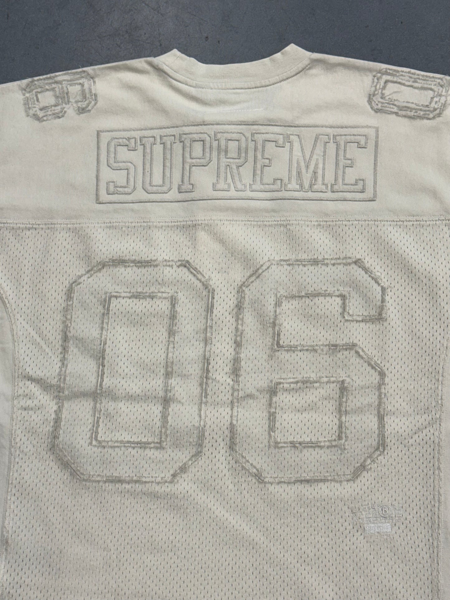 SS26 SUPREME MM6 MAISON MARGIELA COTTON FOOTBALL JERSEY - WHITE