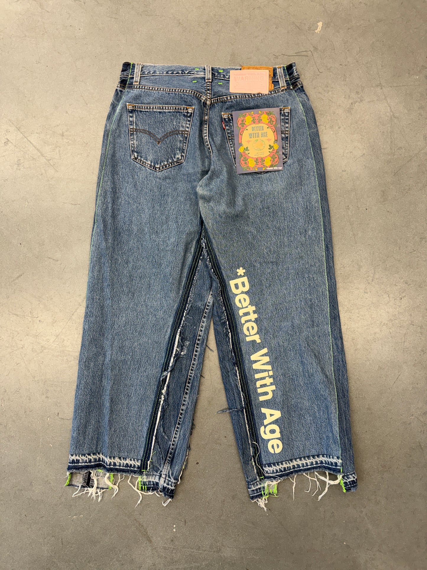 BETTER WITH AGE MONROE TRIPLE-WIDE DENIM TROUSER