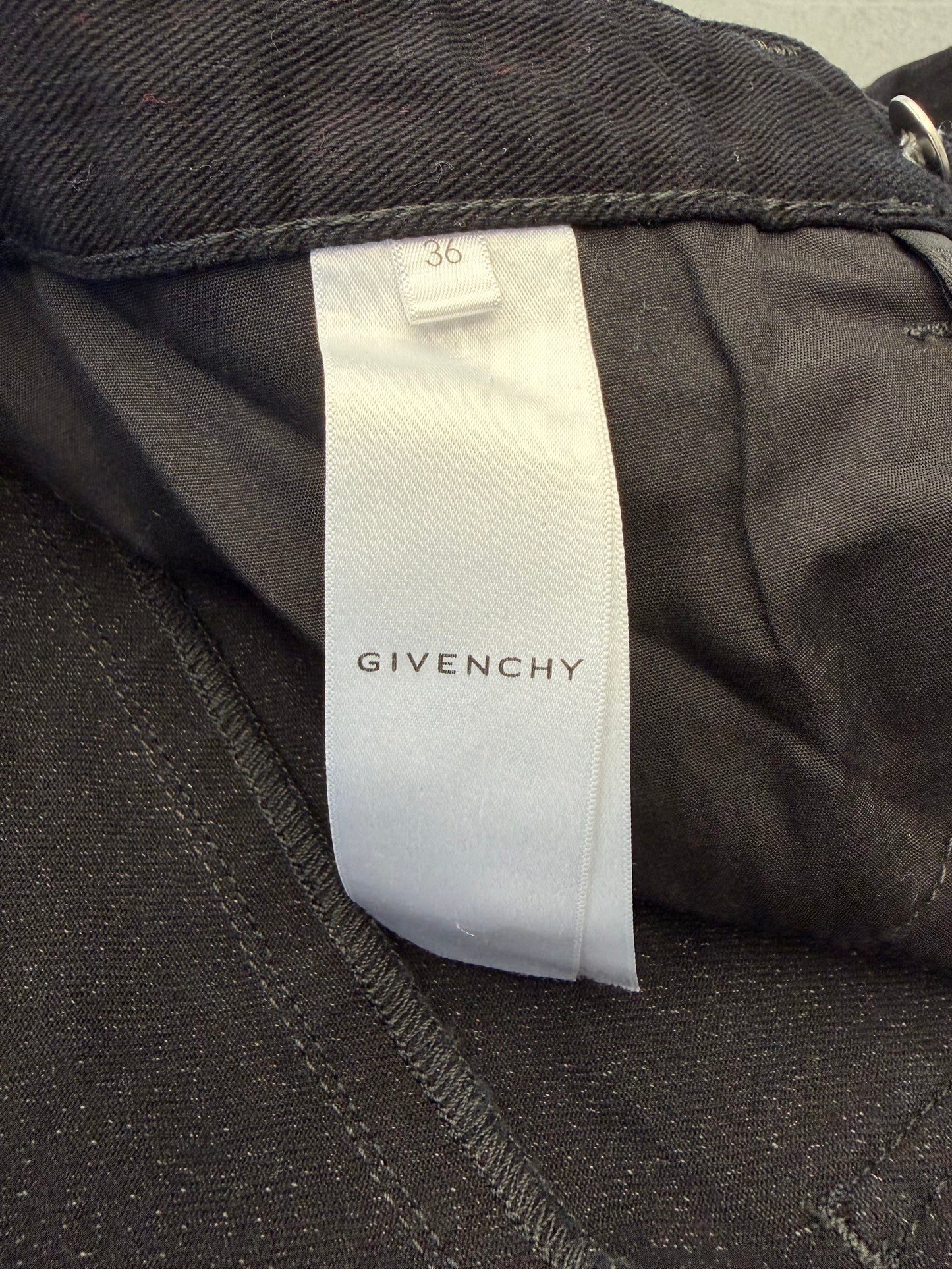 GIVENCHY 4G WIDE LEG JEANS - BLACK