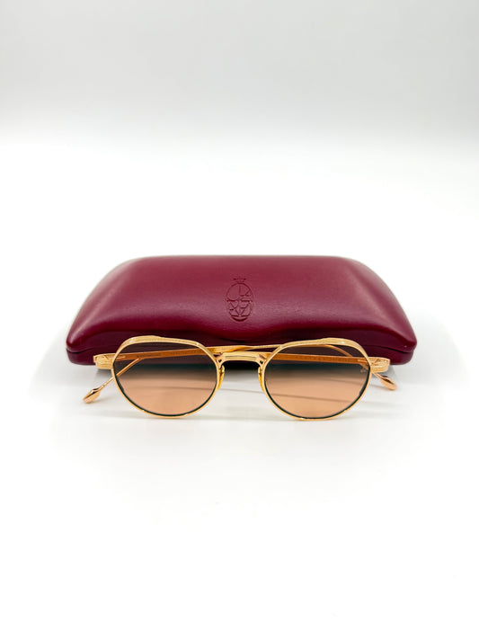 JACQUES MARIE MAGE 'FONTANA' THIN GOLD FRAMED SUNGLASSES (360/500)
