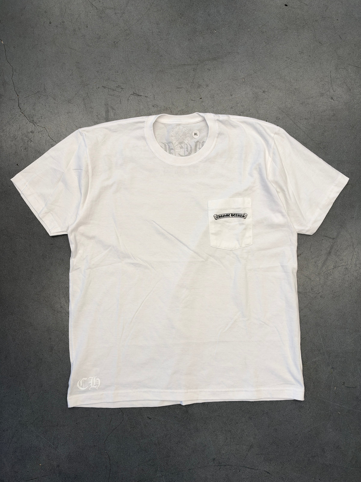 CHROME HEARTS U.S.A. POCKET TEE - WHITE/BLACK