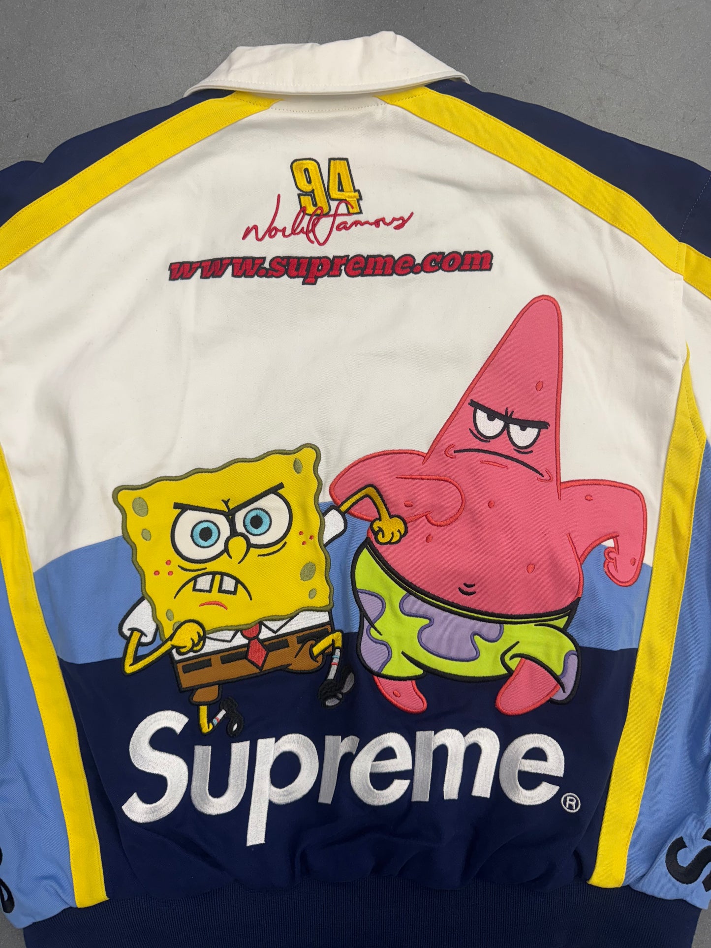 SS25 SUPREME SPONGEBOB SQUAREPANTS JEFF HAMILTON RACING JACKET