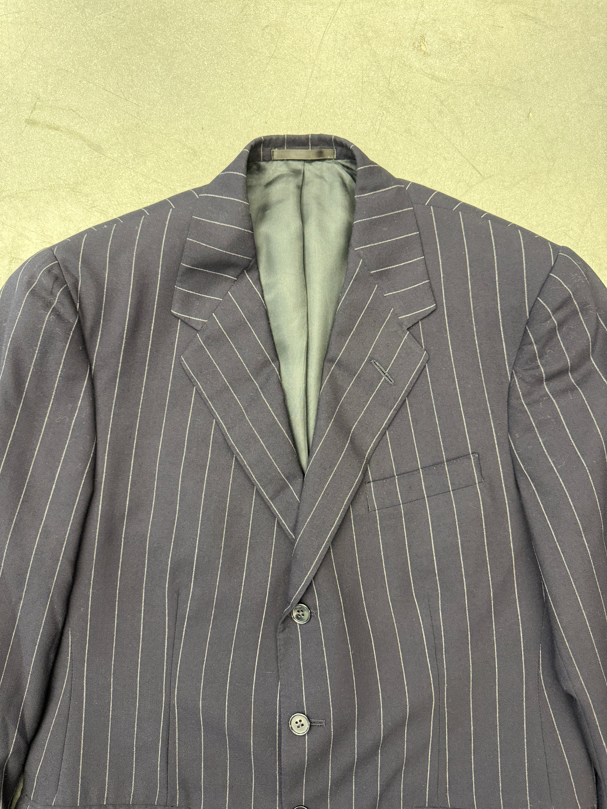 RALPH LAUREN PURPLE LABEL WOOL PINSTRIPE BLAZER