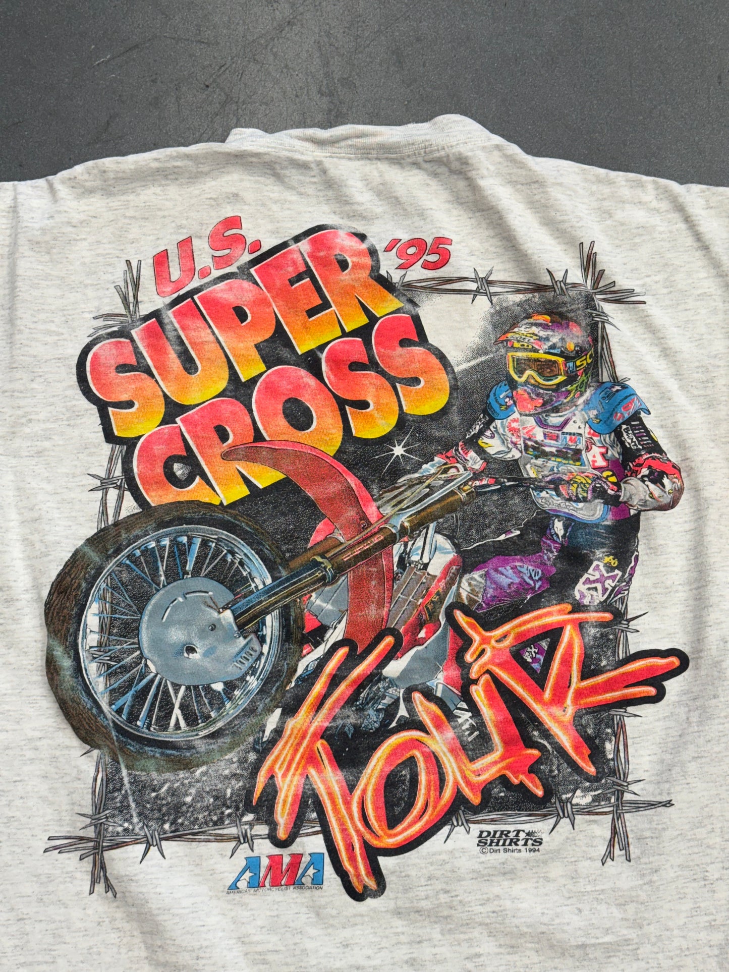 1995 AMA U.S. SUPER CROSS TOUR LS TEE (ONEITA TAG)