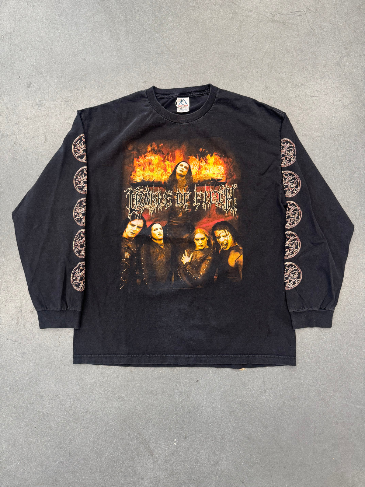 2006 CRADLE OF FILTH TONIGHT IN FLAMES LONG SLEEVE TEE (TRIPLE AAA TAG)