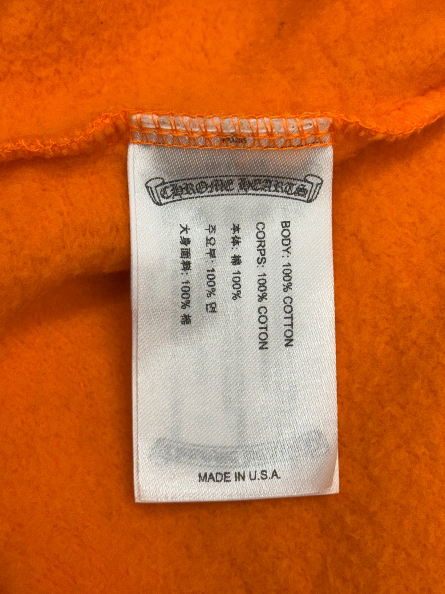 CHROME HEARTS MIAMI EXCLUSIVE FLORAL PULLOVER HOODIE - ORANGE/SILVER