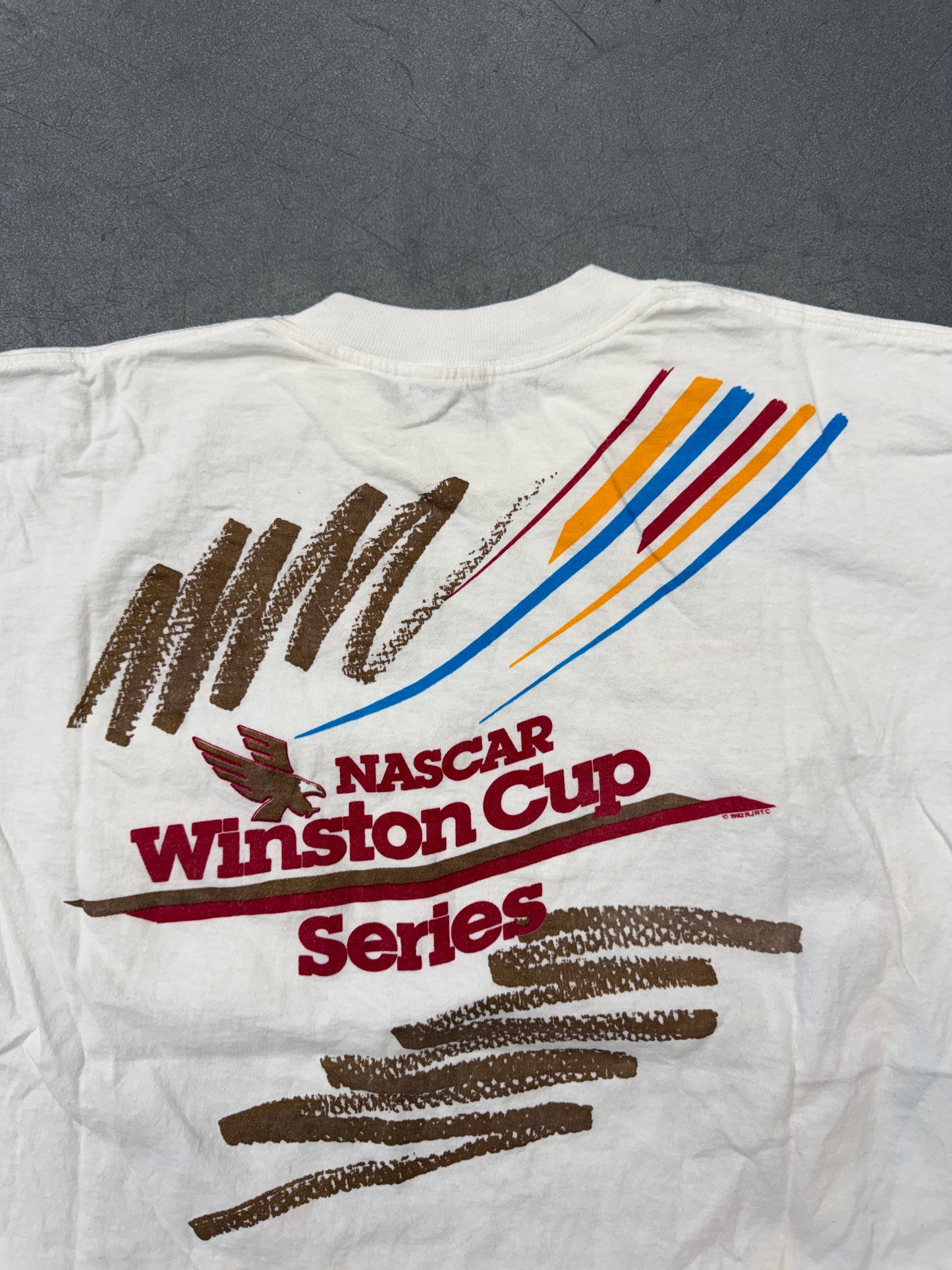 1992 BRISTOL NASCAR WINSTON CUP SERIES TEE  (AMERICAN BORN TAG)