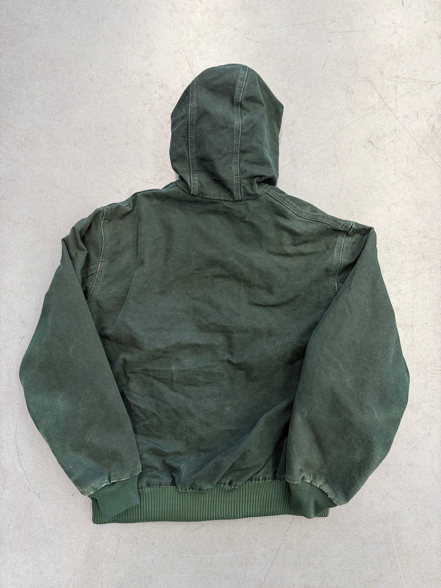 2000'S CARHARTT INSULATED CANVAS HOODIE - DARK GREEN (J160SPC L)