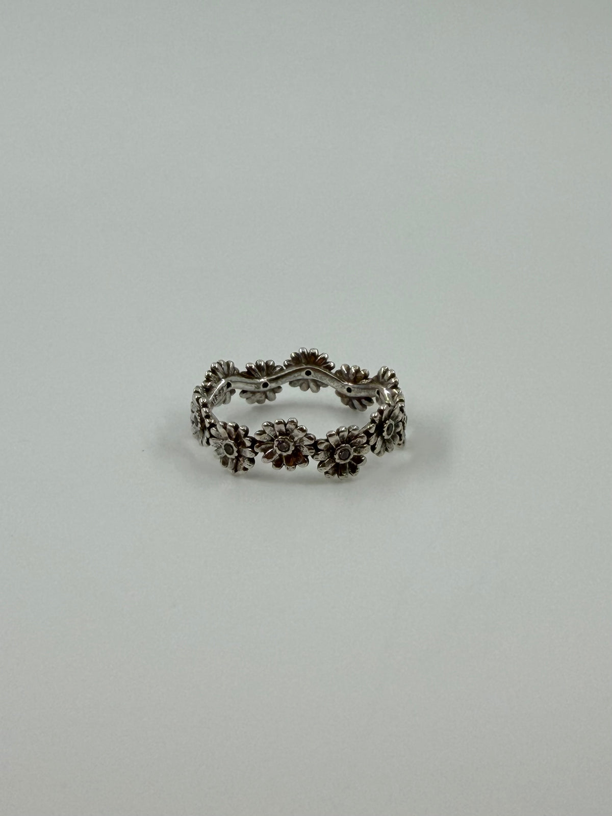 PANDORA SPARKLING DAISY FLOWER CROWN STERLING SILVER RING