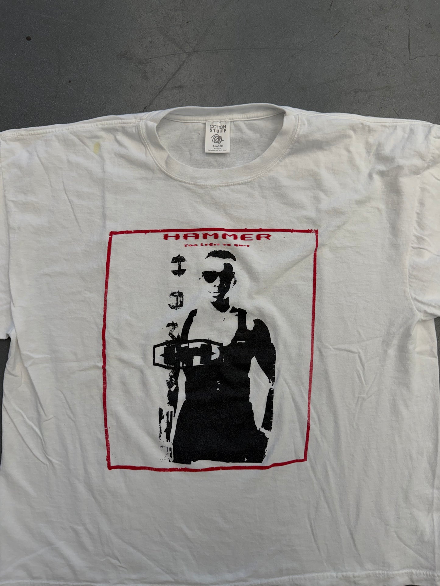 1992 MC HAMMER AND BOYZ II MEN DON'T HURT 'EM WORLD TOUR TEE (COTTON STUFF TAG)