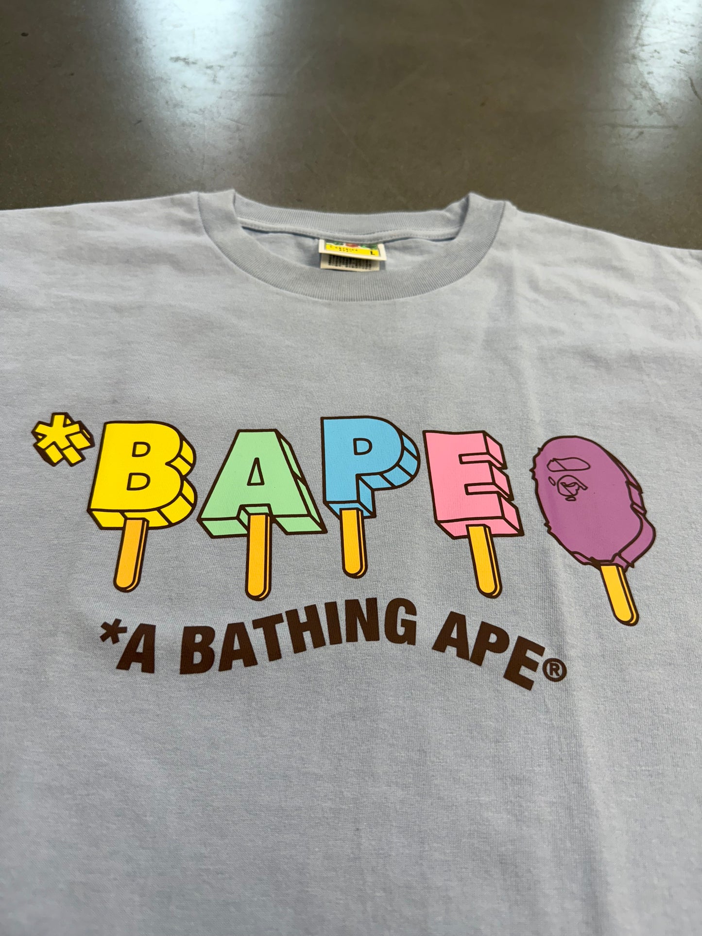 SS23 BAPE POPSICLE TEE - BLUE (L) (NEW IN BAG)
