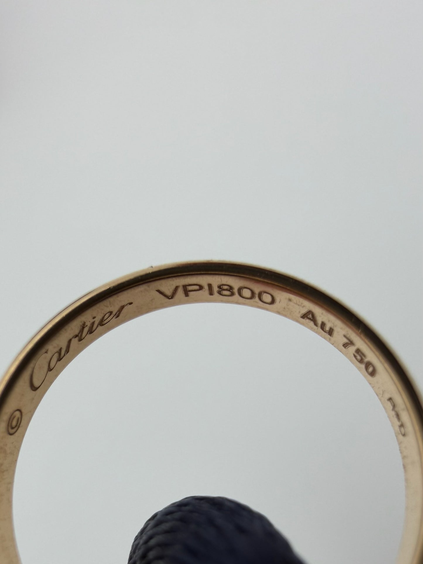 CARTIER 18K TRINITY BRACELET (WITH CASE AND COA) (ON NAVY STRING COMES WITH GREY REPLACEMENT)