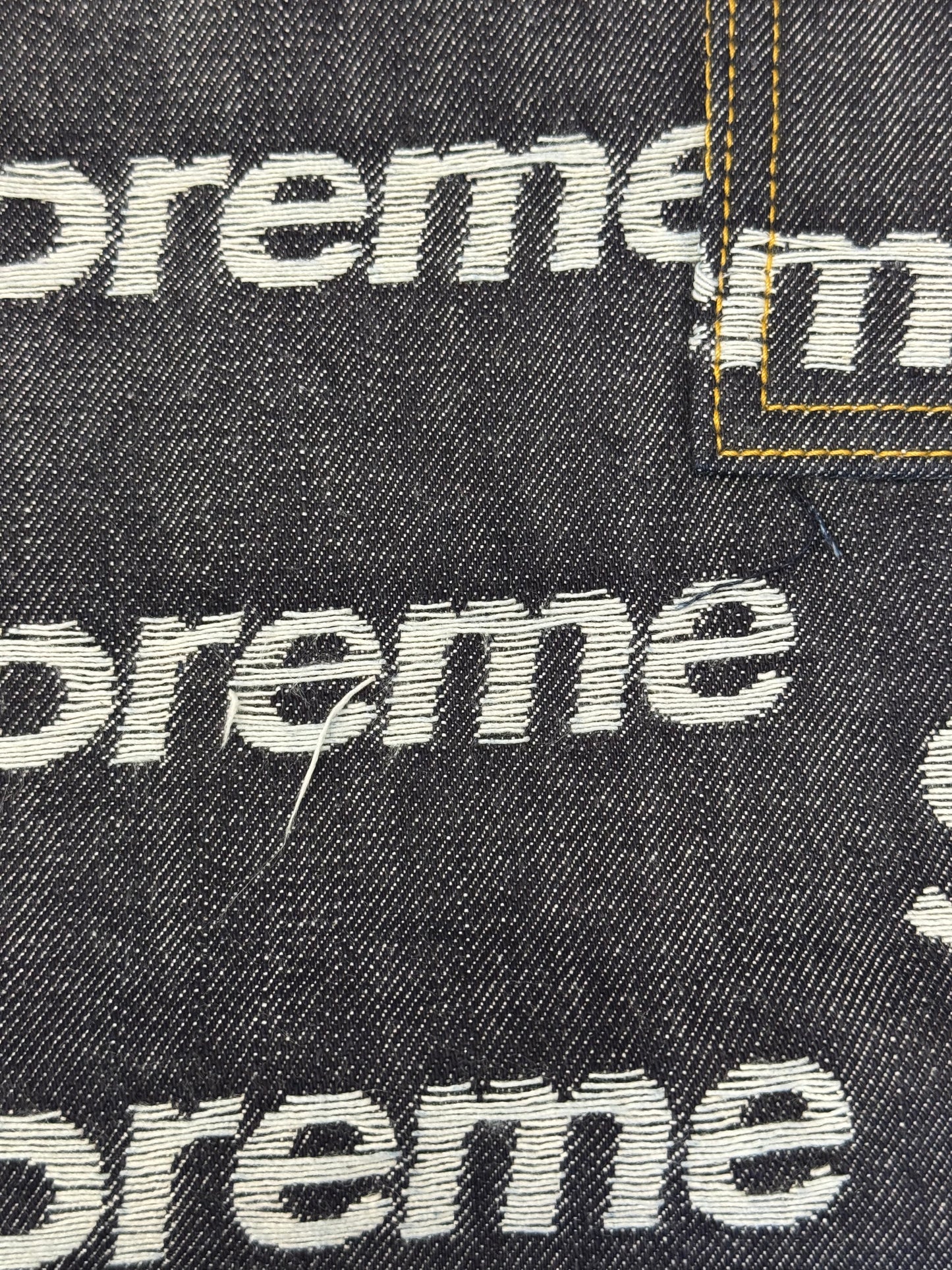 FW25 SUPREME JACQUARD LOGOS DOUBLE KNEE DENIM PAINTER JEAN - RIGID INDIGO