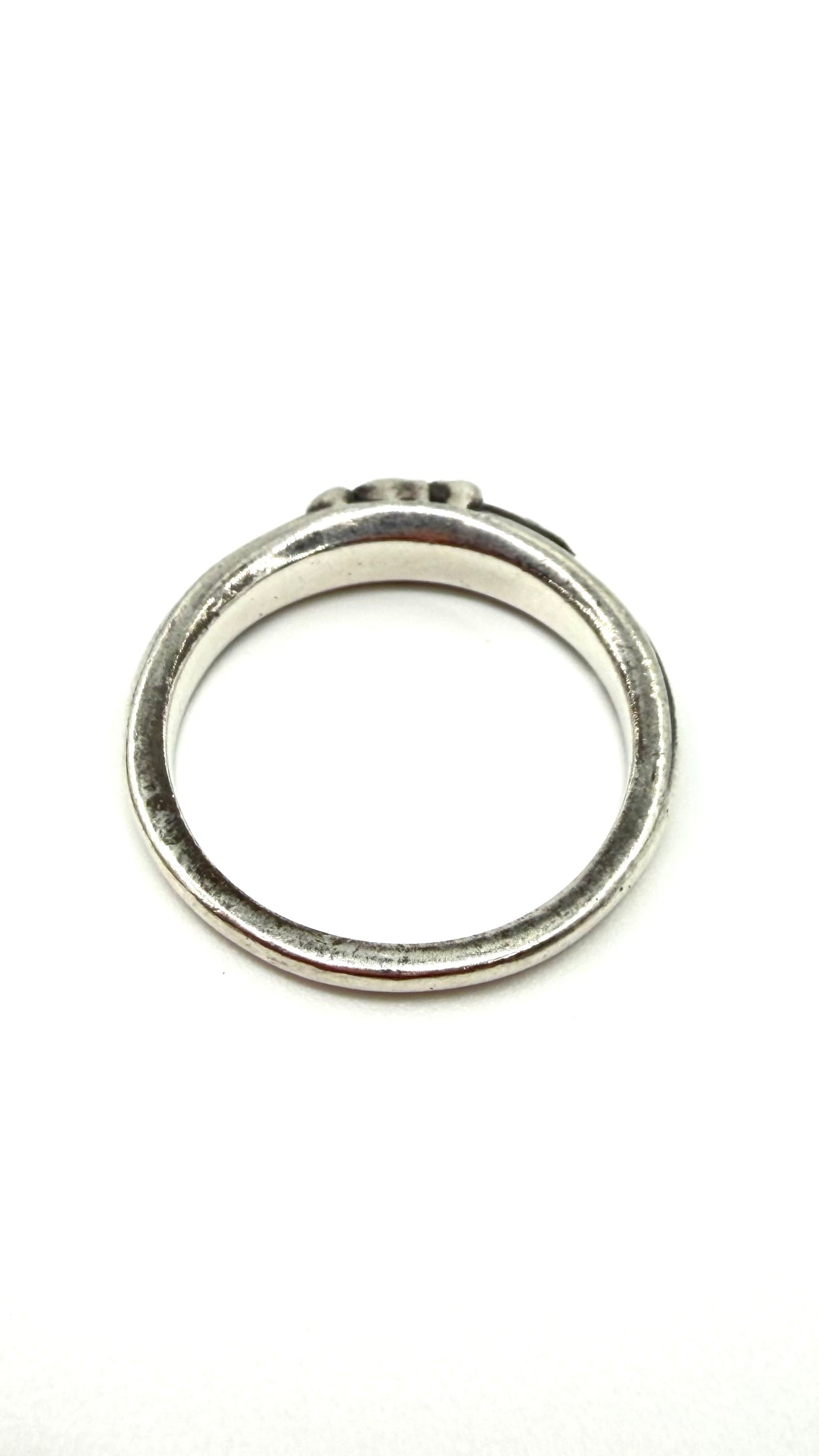 CHROME HEARTS DIAMOND BABY CLASSIC DAGGER SILVER RING (SI (5.8 GRAMS)