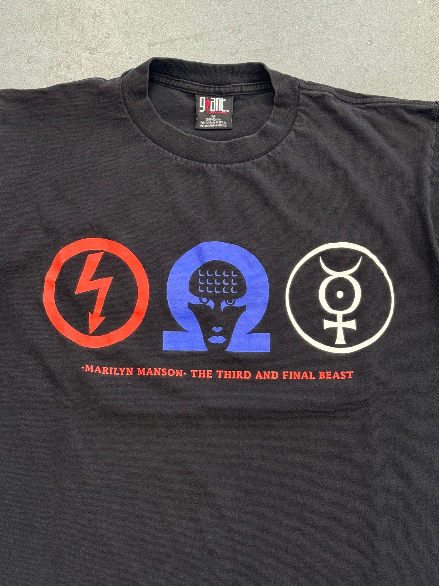 Y2K MARILYN MANSON "THE THIRD AND FINAL BEAST" TEE (GIANT TAG)
