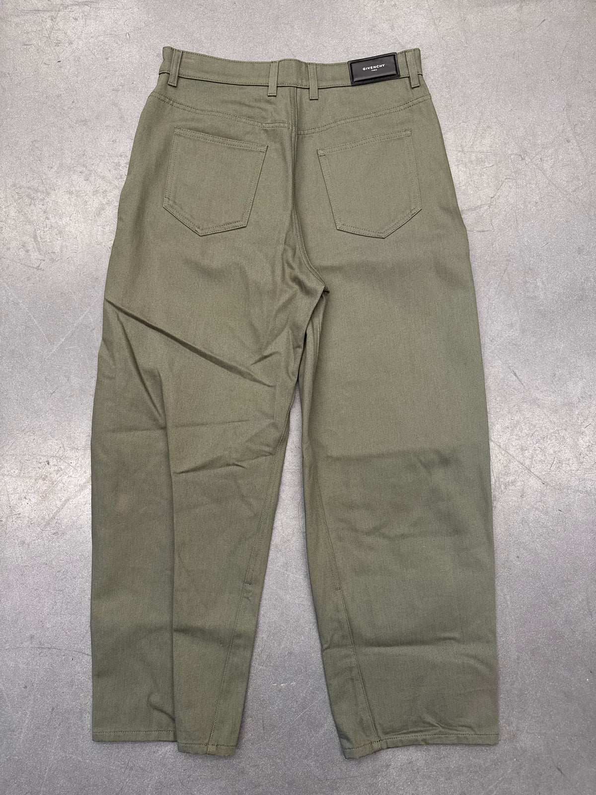 SS26 GIVENCHY SEAM OVERDYED JEANS - SALVIA