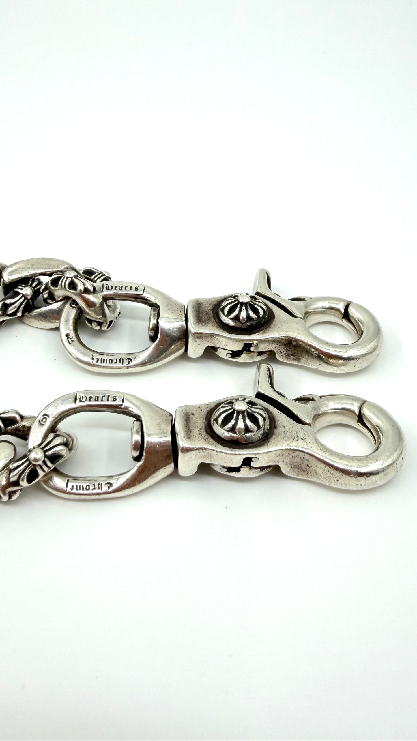 CHROME HEARTS EXTRA FANCY SILVER WALLET CHAIN (16 INCH)