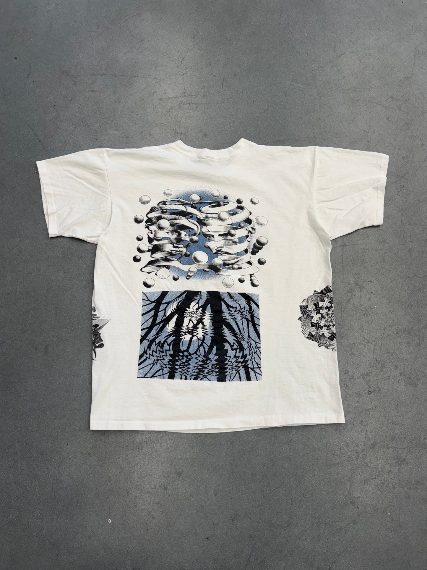 90S M.C. ESCHER MULTI-PRINT WRAP AROUND ART TEE (ANDAZIA TAG)