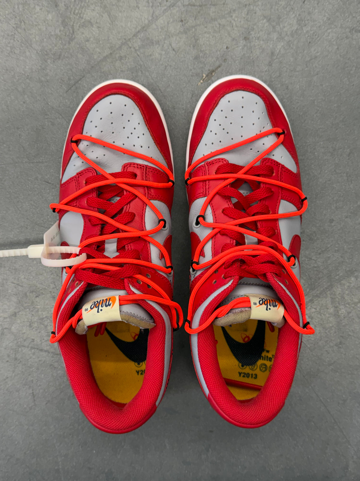 2019 NIKE DUNK LOW OFF-WHITE UNIVERSITY RED