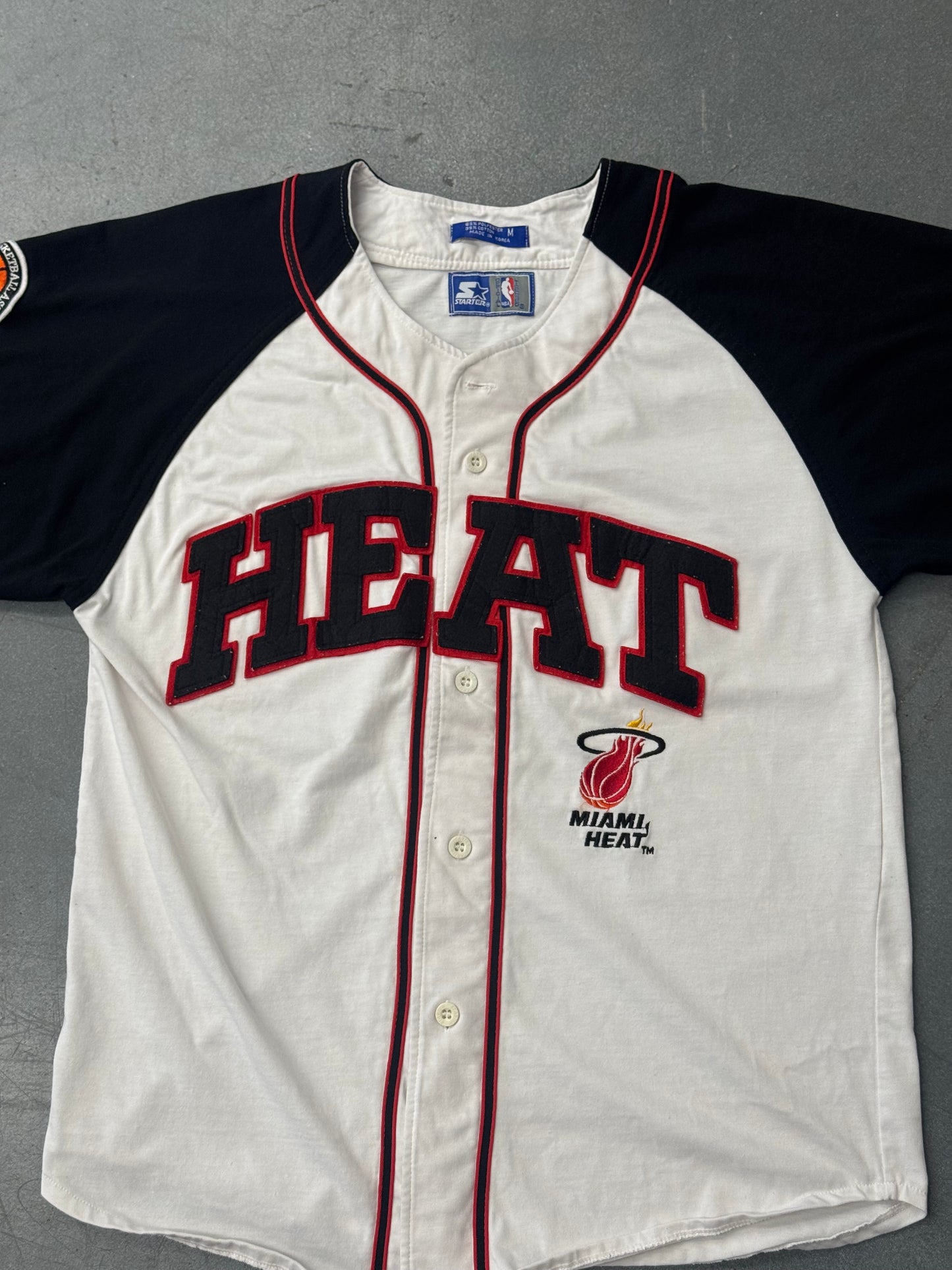 90S STARTER MIAMI HEAT BASEBALL JERSEY