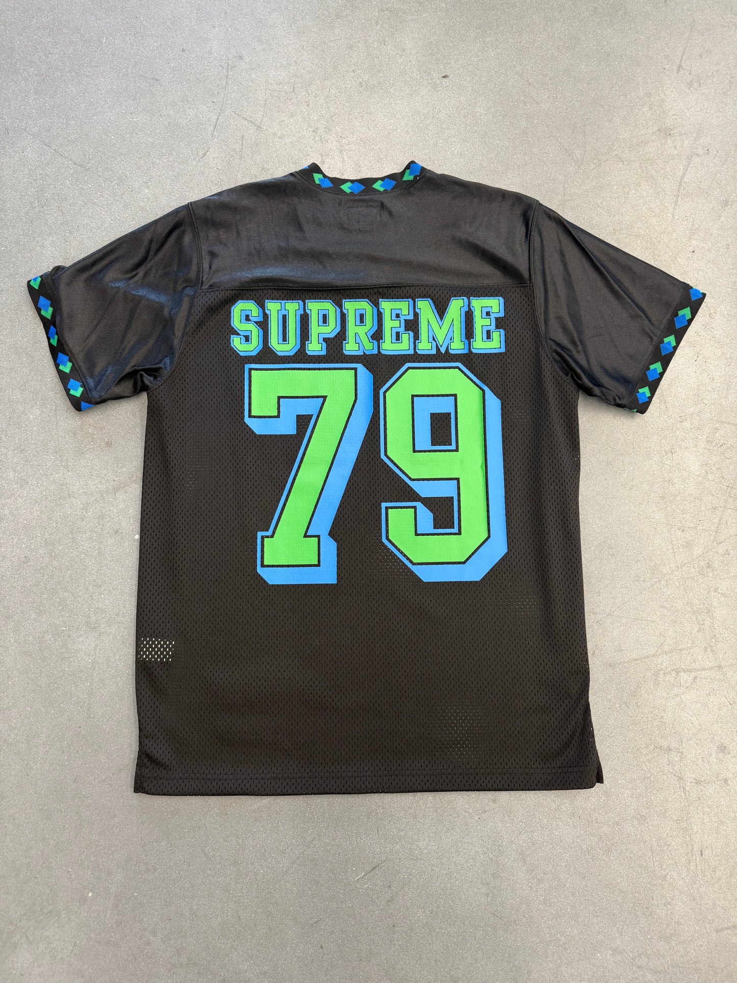 FW13 SUPREME DIAMOND RIB FRIEND OR FOE FOOTBALL JERSEY BLACK
