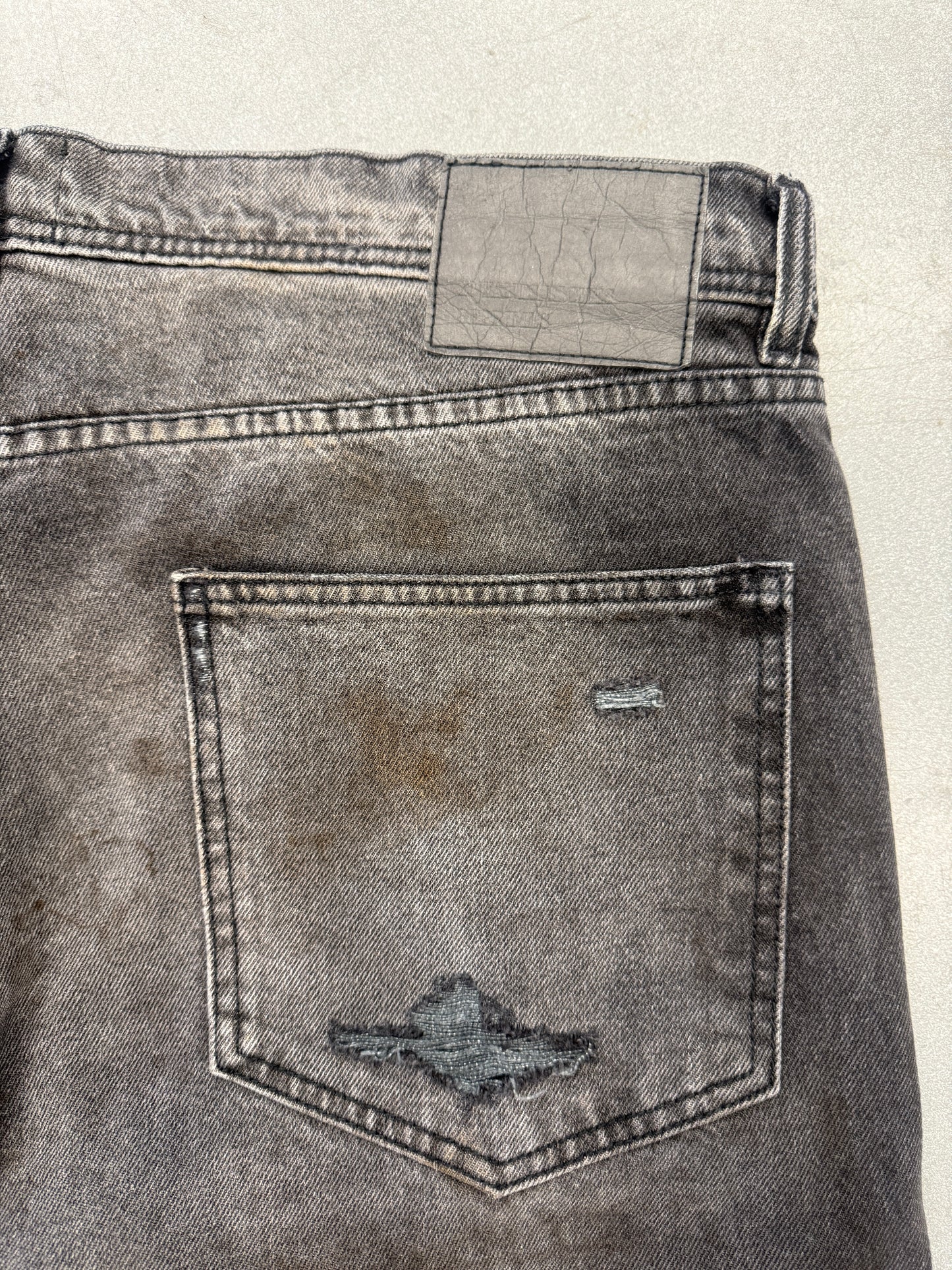 2025 ENFANTS RICHES DEPRIMES DISTRESSED BAGGY FLARED JEANS - BLACK