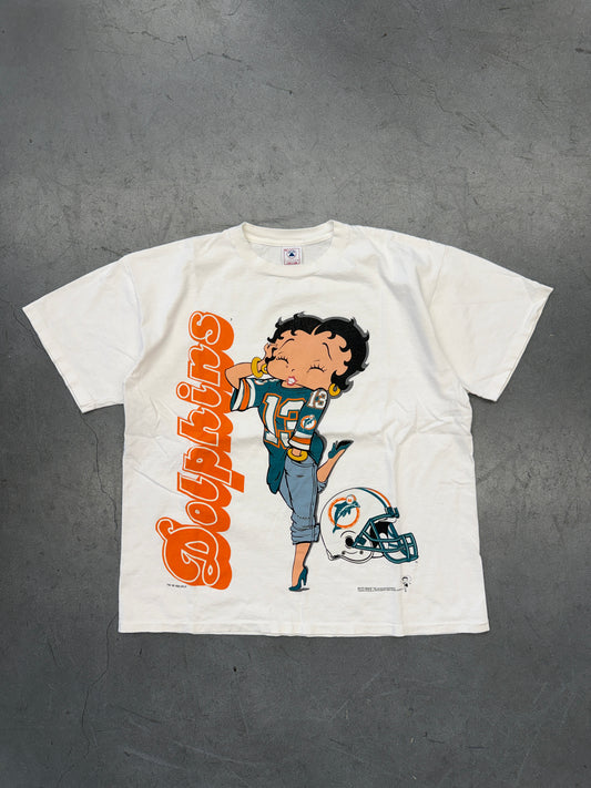 1993 NFL MIAMI DOLPHINS BETTY BOOP TEE (DELTA TAG)