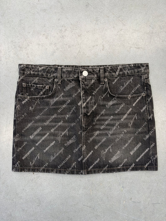 BALENCIAGA WOMEN DENIM SHORT SKIRT