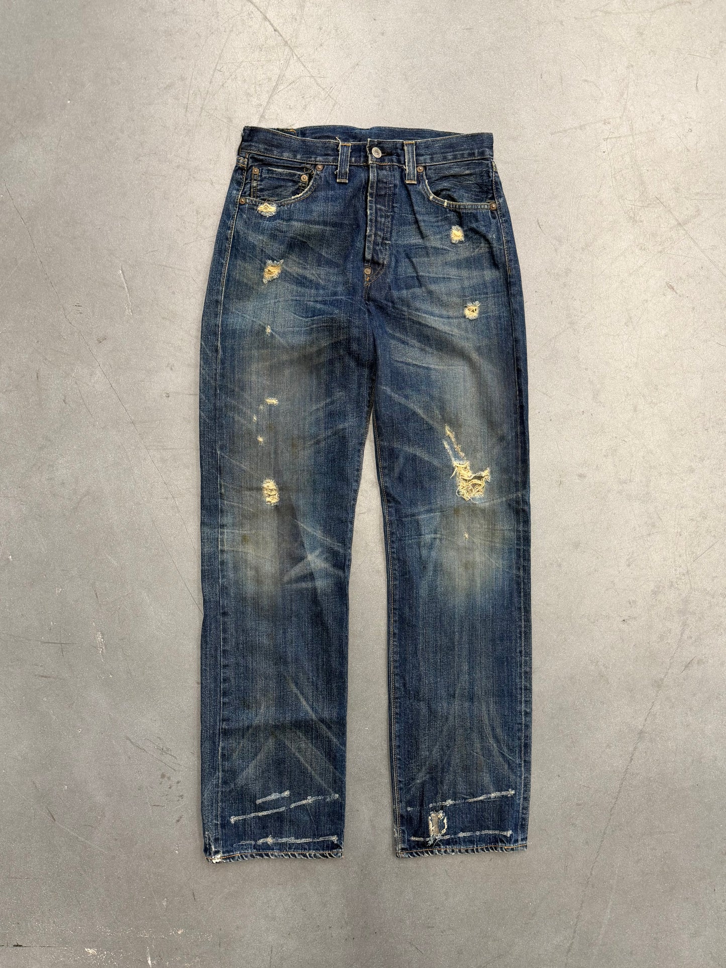 VINTAGE LEVI'S 1937 501 JEAN MADE IN U.S.A. SELVEDGE DENIM (W30 X L34)